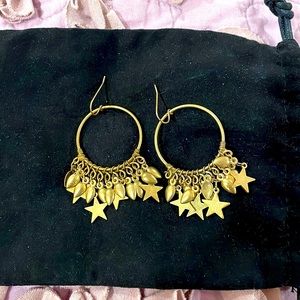 Gold tone drop earrings
